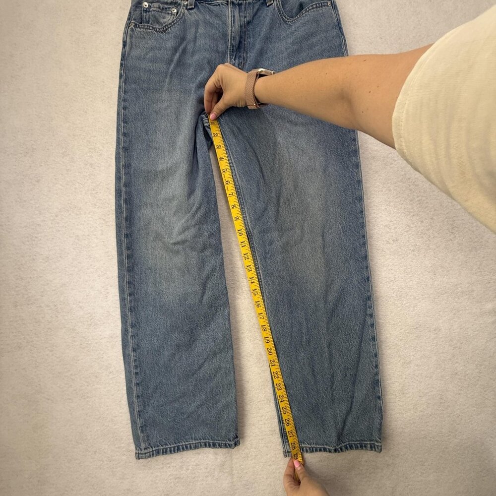 Levis Premium Loose Straight Jeans Mens 29x30 Blue Denim Waterless Relaxed Fit - Picture 8 of 15